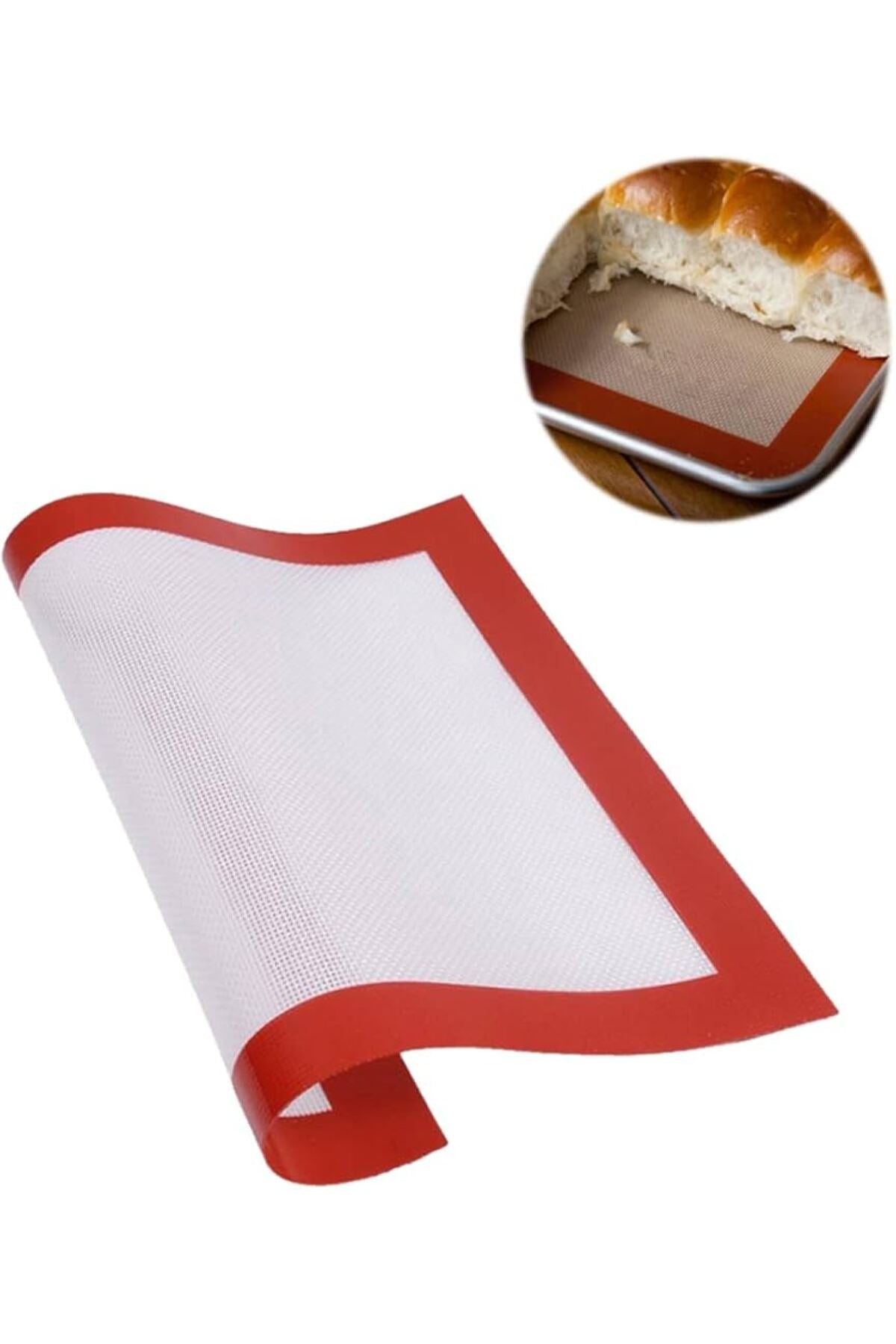 Fırınlanabilir Kendinden Yağlı Silikon Pişirme Matı Silpat | Yıkanabilir Fırın Matı 30 x 40 cm