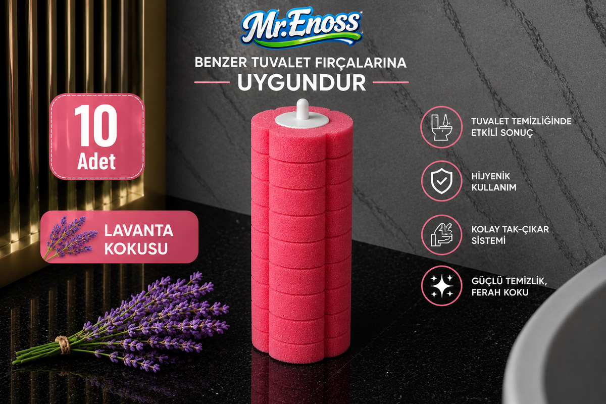 Lavanta Kokulu 10 Adet Köpüren Yedek Sünger Kullan At - ( Mekanızma Dahil Değildir)