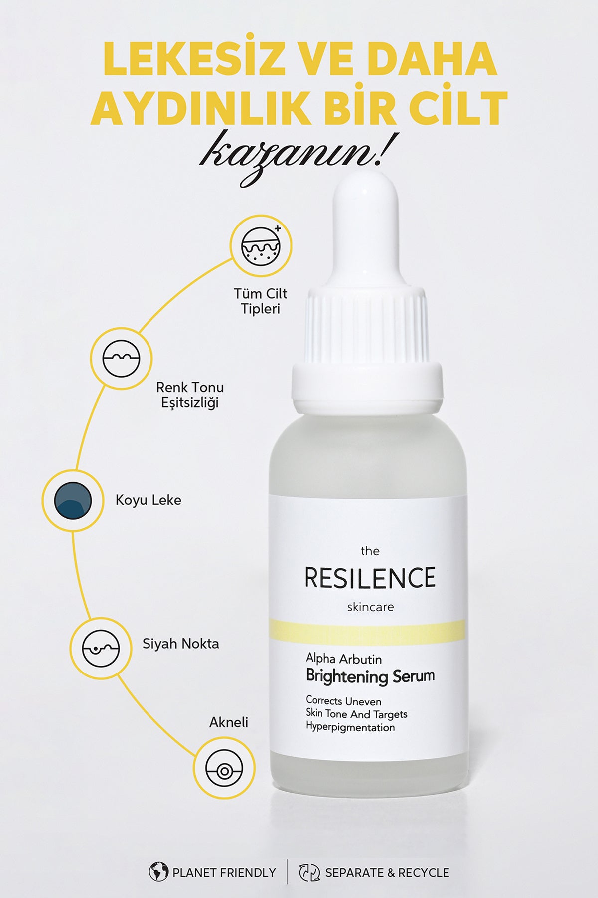 Leke Karşıtı Alpha Arbutin Cilt Bakım Serumu 30 ML Brightening Serum