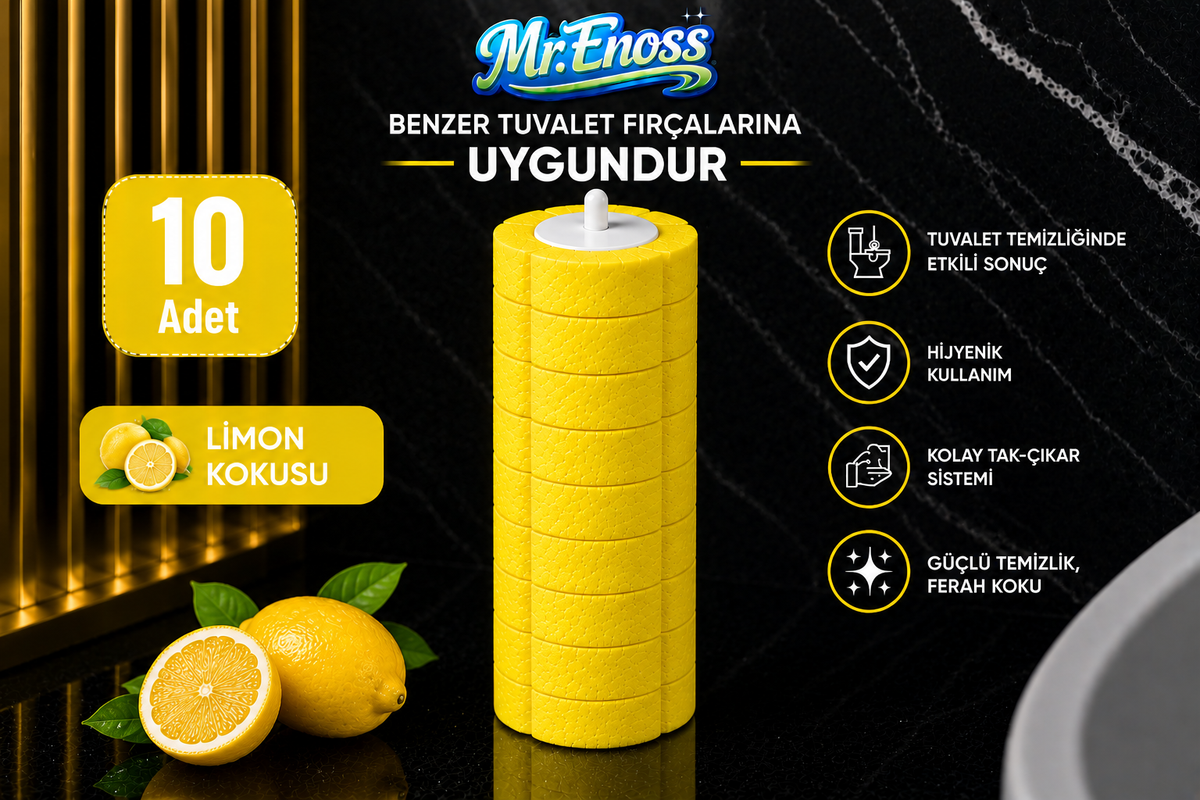 Limon Kokulu 10 Adet Köpüren Yedek Sünger Kullan At - ( Mekanızma Dahil Değildir)