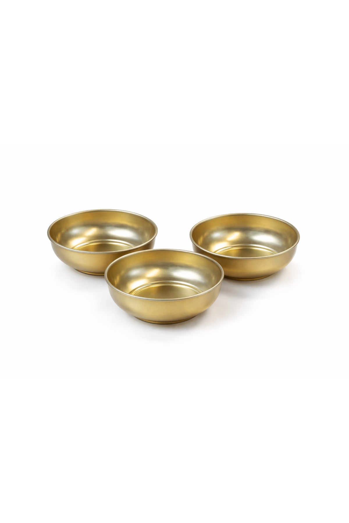 Mini Gold Çerezlik 3'lü – 9,5 cm Metal Sunum Kasesi