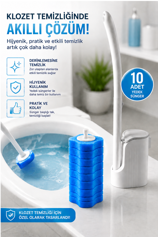 Modern Tasarım Akıllı Kullan At Klozet Temizlik Seti - El Değmeden Hijyenik Temizlik