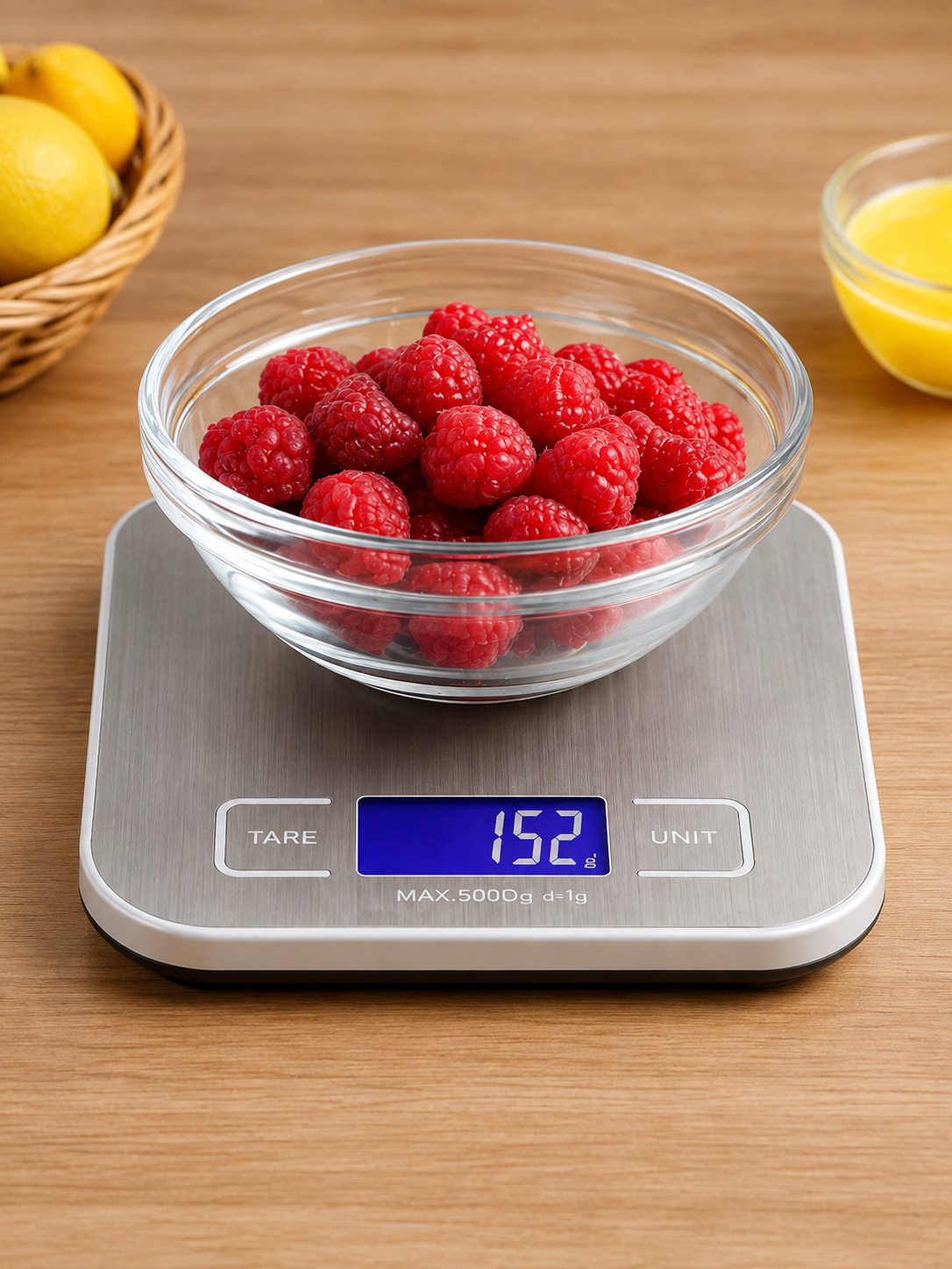 Platin Mutfak Terazisi Dijital Tartı Hassas Lcd Ekranlı 5 Kg
