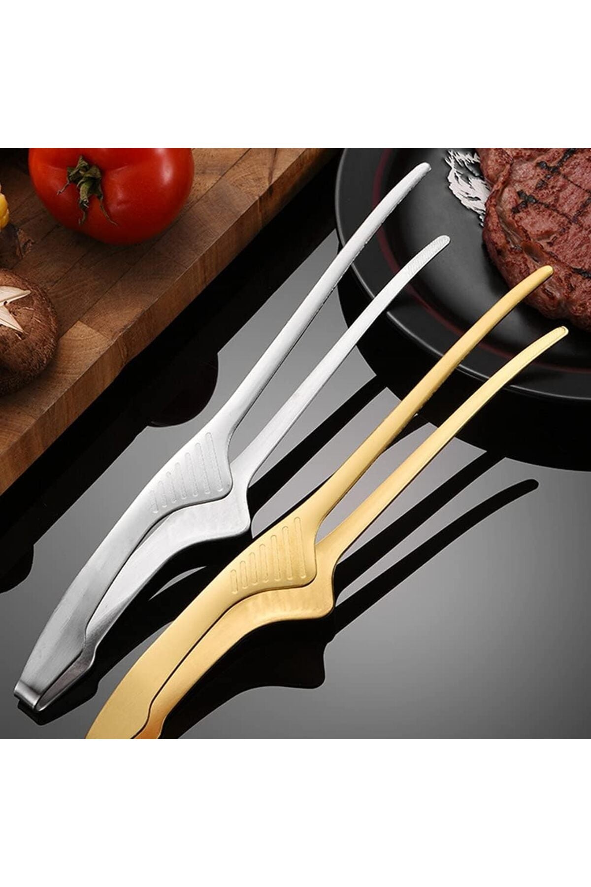 Sihirli Şef Cımbız Maşası - Yere Temas Etmez Kirletmez Özellikli 23 CM - GOLD