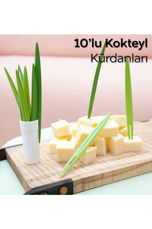 Şık Sunumlar İçin 10’lu Kokteyl Kürdan Seti