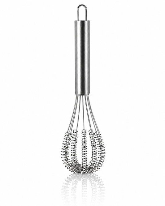 Metal Spiral Çırpıcı – Ergonomik Saplı Yumurta, Krema, Sos ve Hamur Karıştırıcı Mutfak Çırpıcısı