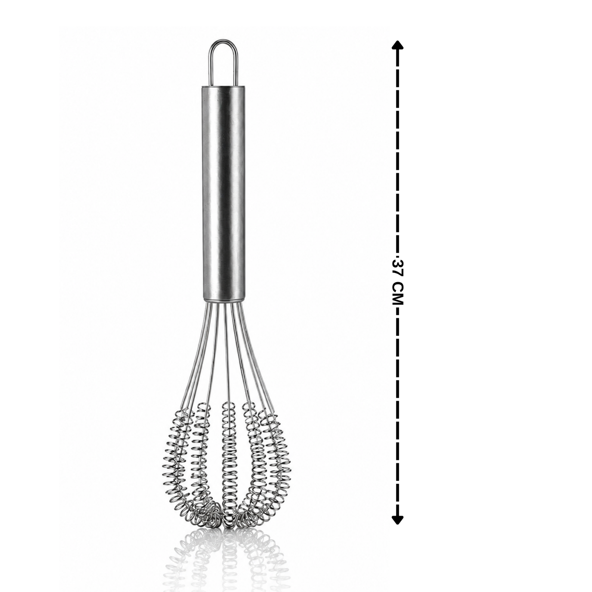 Metal Spiral Çırpıcı – Ergonomik Saplı Yumurta, Krema, Sos ve Hamur Karıştırıcı Mutfak Çırpıcısı