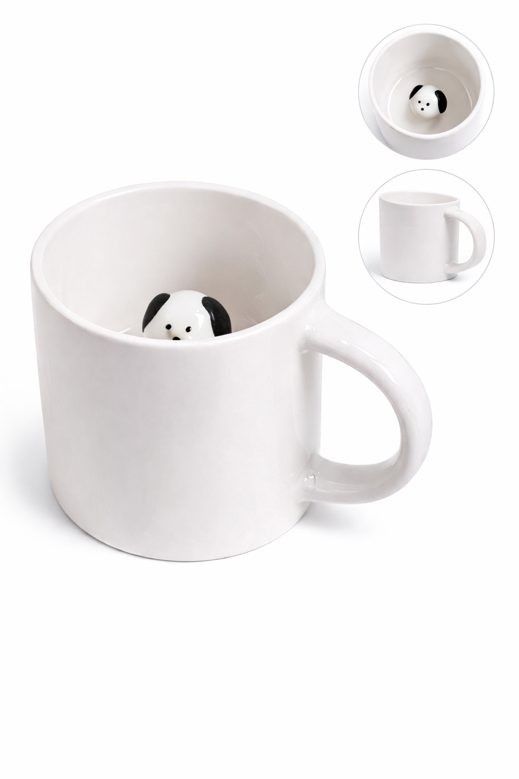 Sürpriz Köpek Figürlü Seramik Kahve Kupası – Gizli Tasarım Mug Bardak
