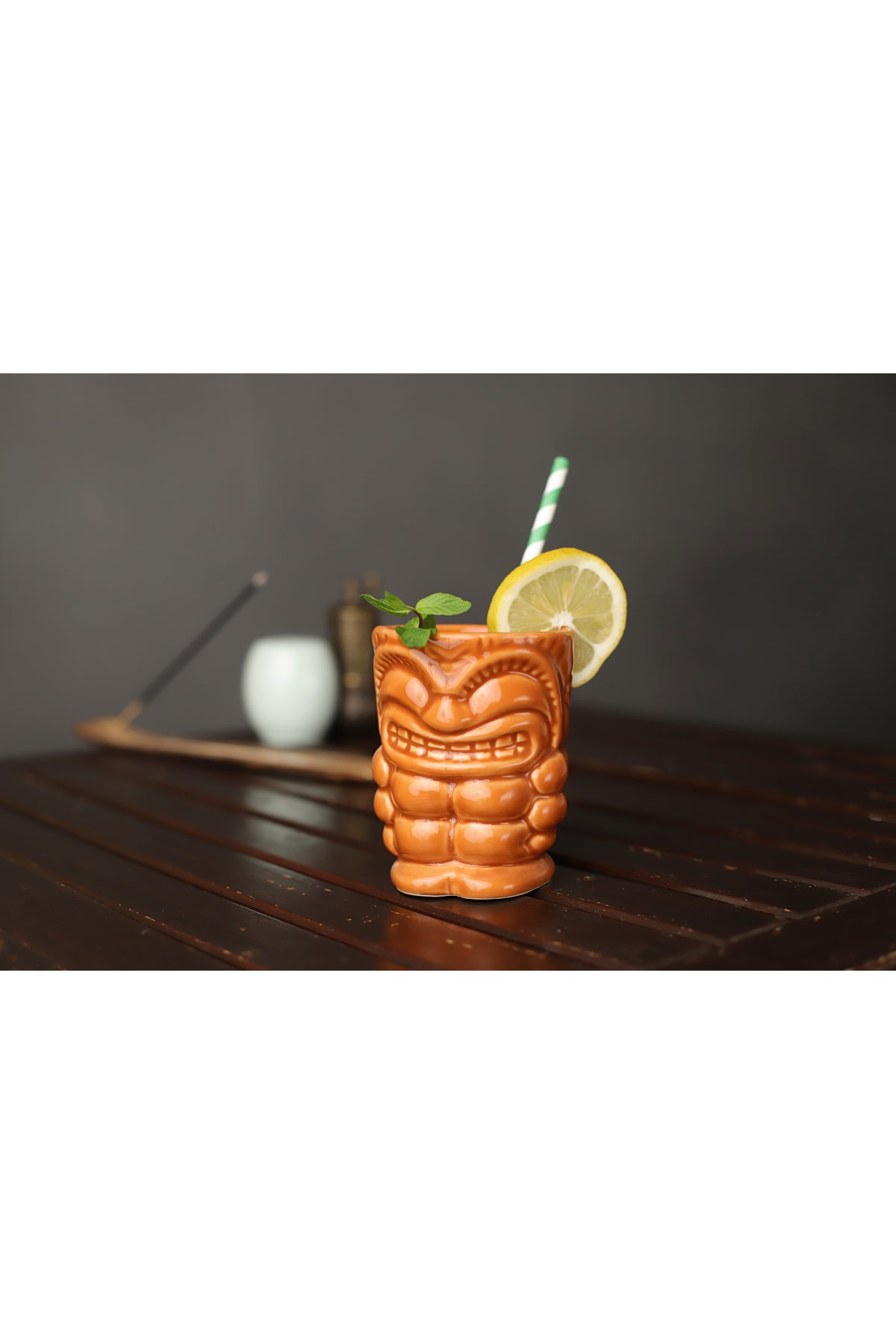 Tiki Kokteyl Ve Meşrubat Bardağı Kulplu 350 ml Kahverengi Kupa A2