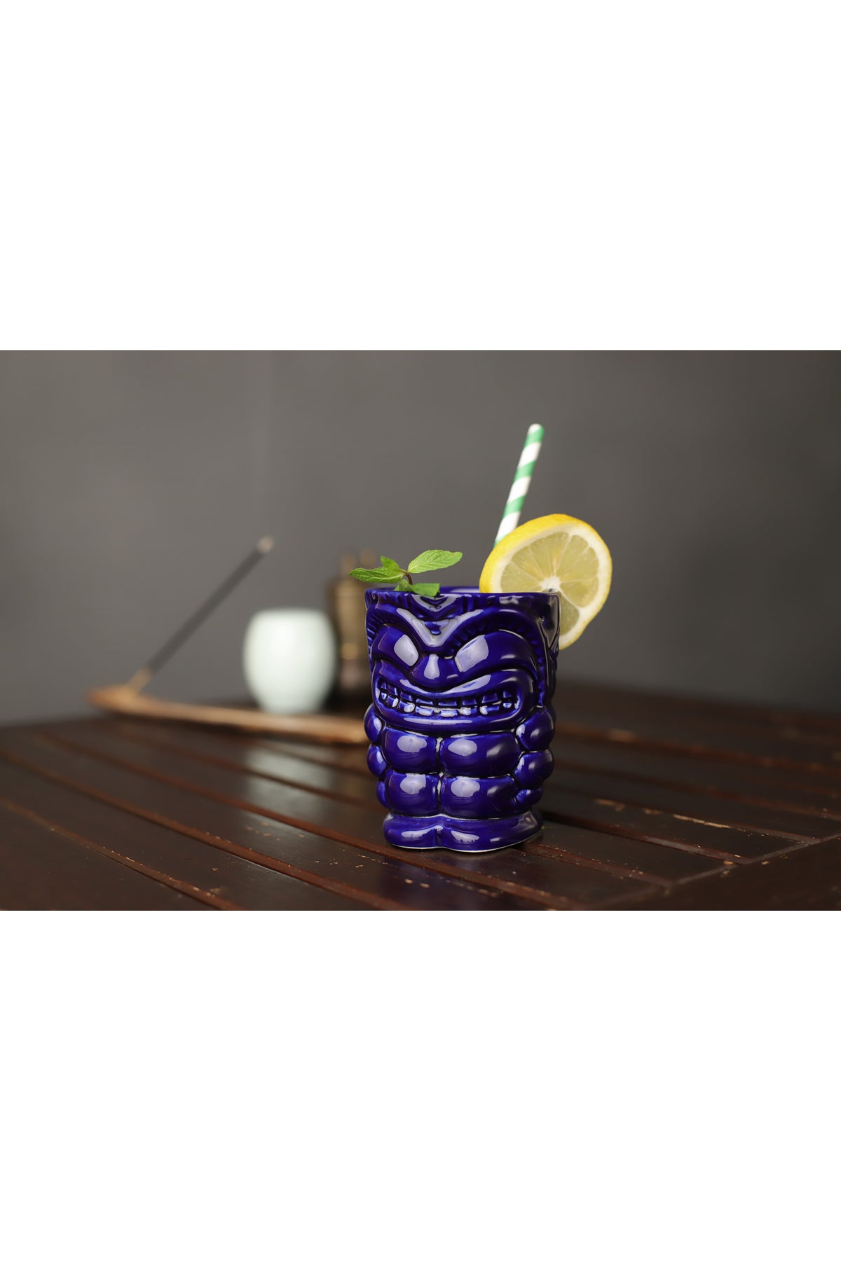 Tiki Kokteyl Ve Meşrubat Kulplu 350 ml Kobalt ( Lacivert ) Kupa A3