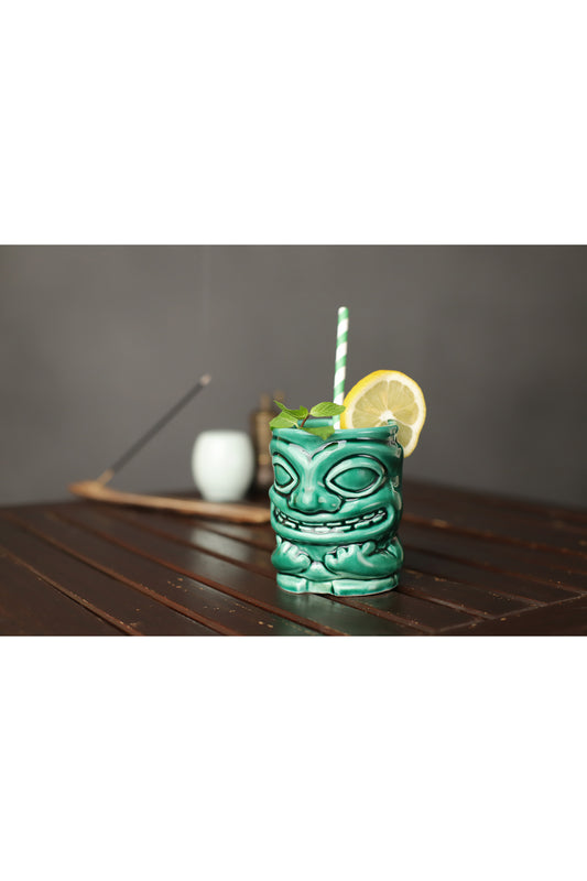 Tiki Kokteyl Ve Meşrubat Kulplu 350 ml Yeşil Kupa B5