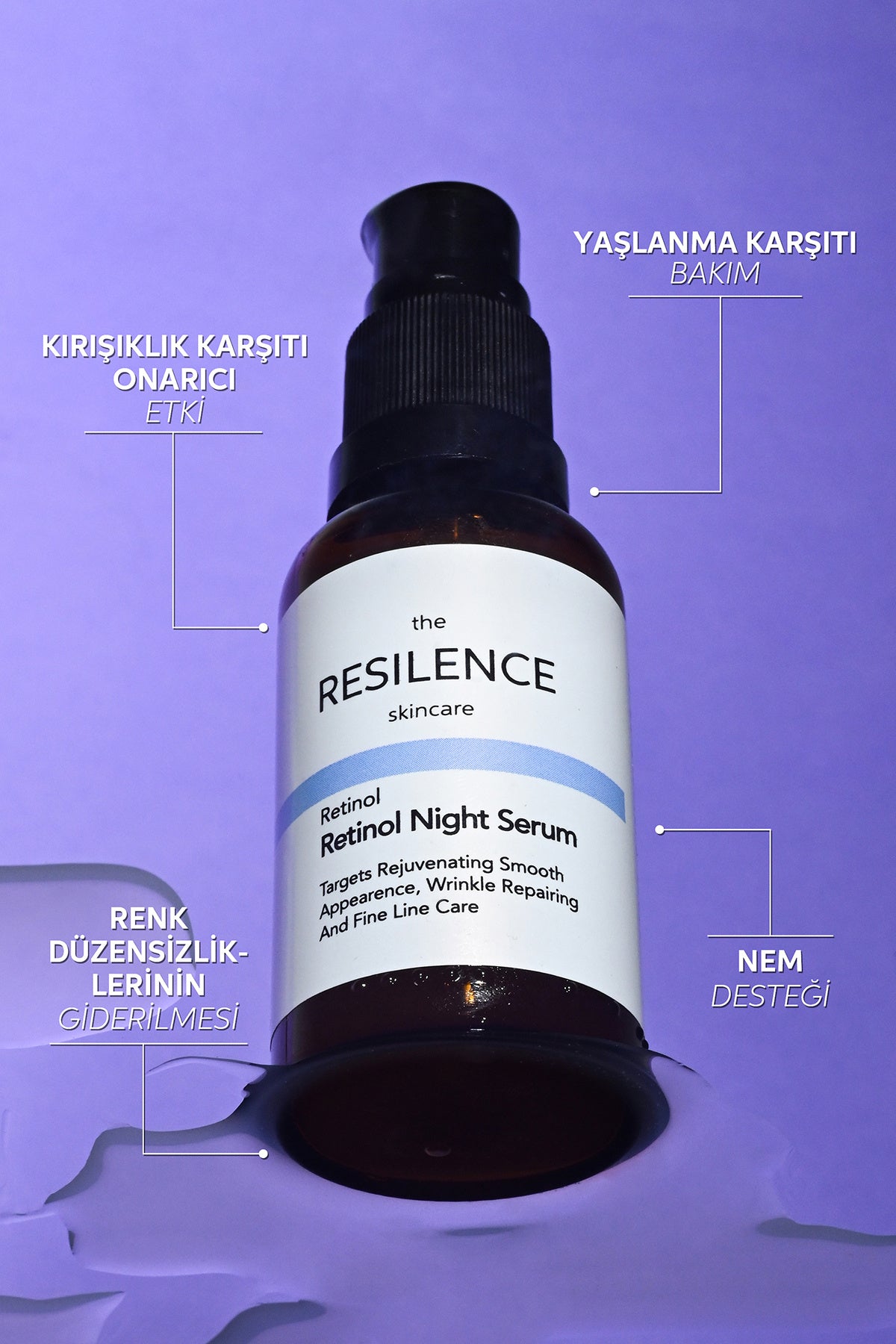 Yaşlanma Ve Kırışıklık Karşıtı Onarıcı Retinol (a Vitamini) Gece Serumu 30 Ml