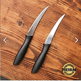 Tujo Tırtıklı Meyve Sebze Bıçağı 2 Adet - Siyah