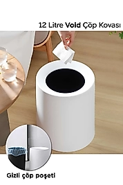 ARVALE Void Hotel Tipi Sihirli Iç Kovalı Çöp Kovası Ev Mutfak Banyo Ofis Çöp Kovası | Çöp Poşeti Gözükmez