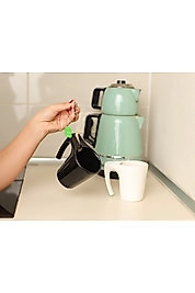 Perla Poşet Çay Demleme Kupası Siyah Özel Tasarım Pratik Çay Demleme Poşet Çay Bardak