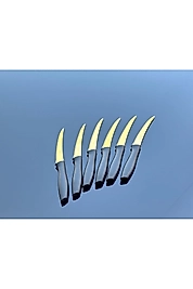 Tujo Titanyum GOLD Kaplama  Tırtıllı Meyve Bıçağı 6 Adet