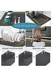 Sihirli Su Emen Tezgah Üstü Bulaşık Yıkama Matı 50 X 35 Cm