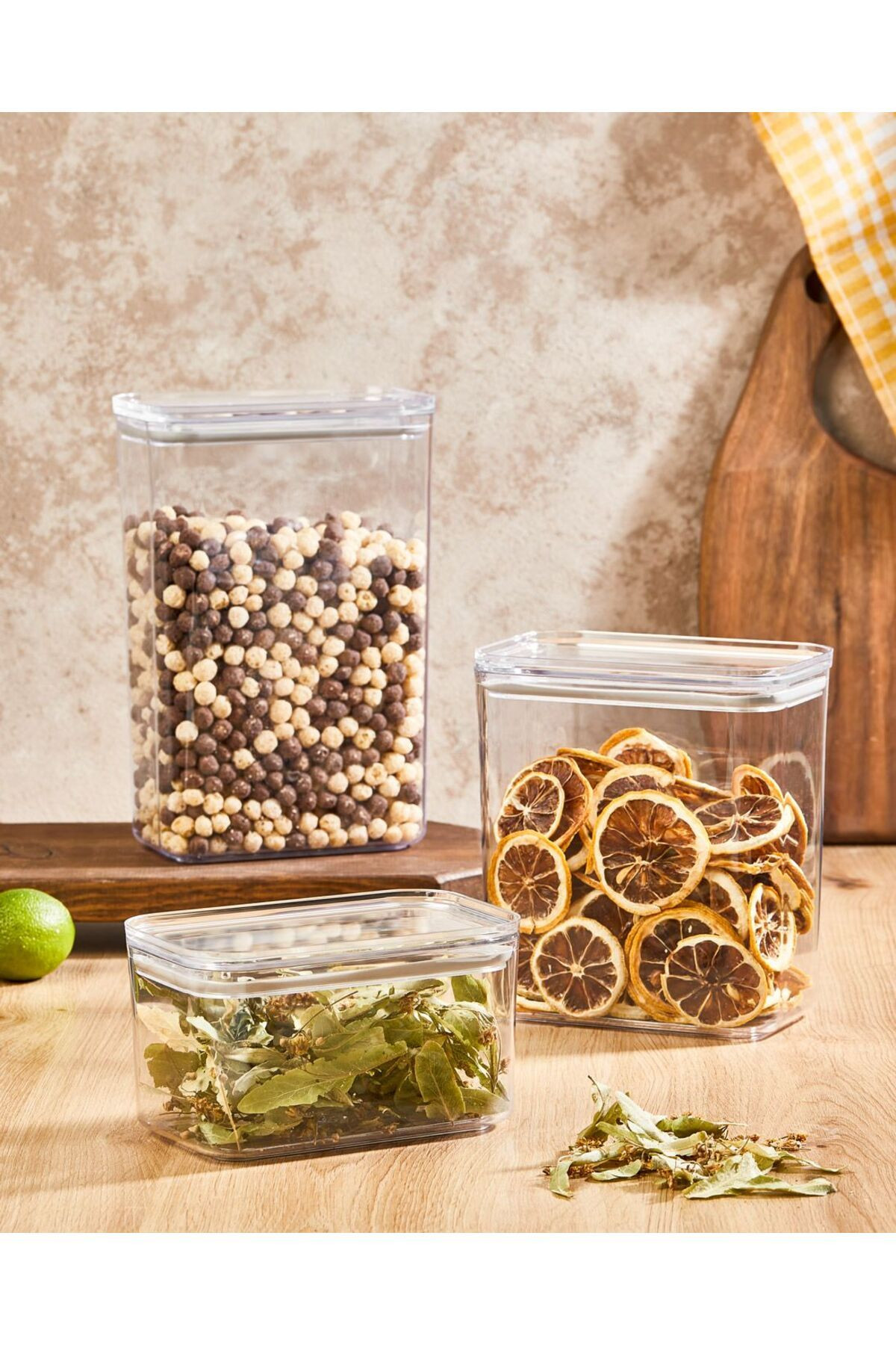 12'li Long Erzak Saklama Seti 4 x 1200 ml, 4 x 2200 ml, 4 x 3200 ml | Hava almaz, sızdırmaz