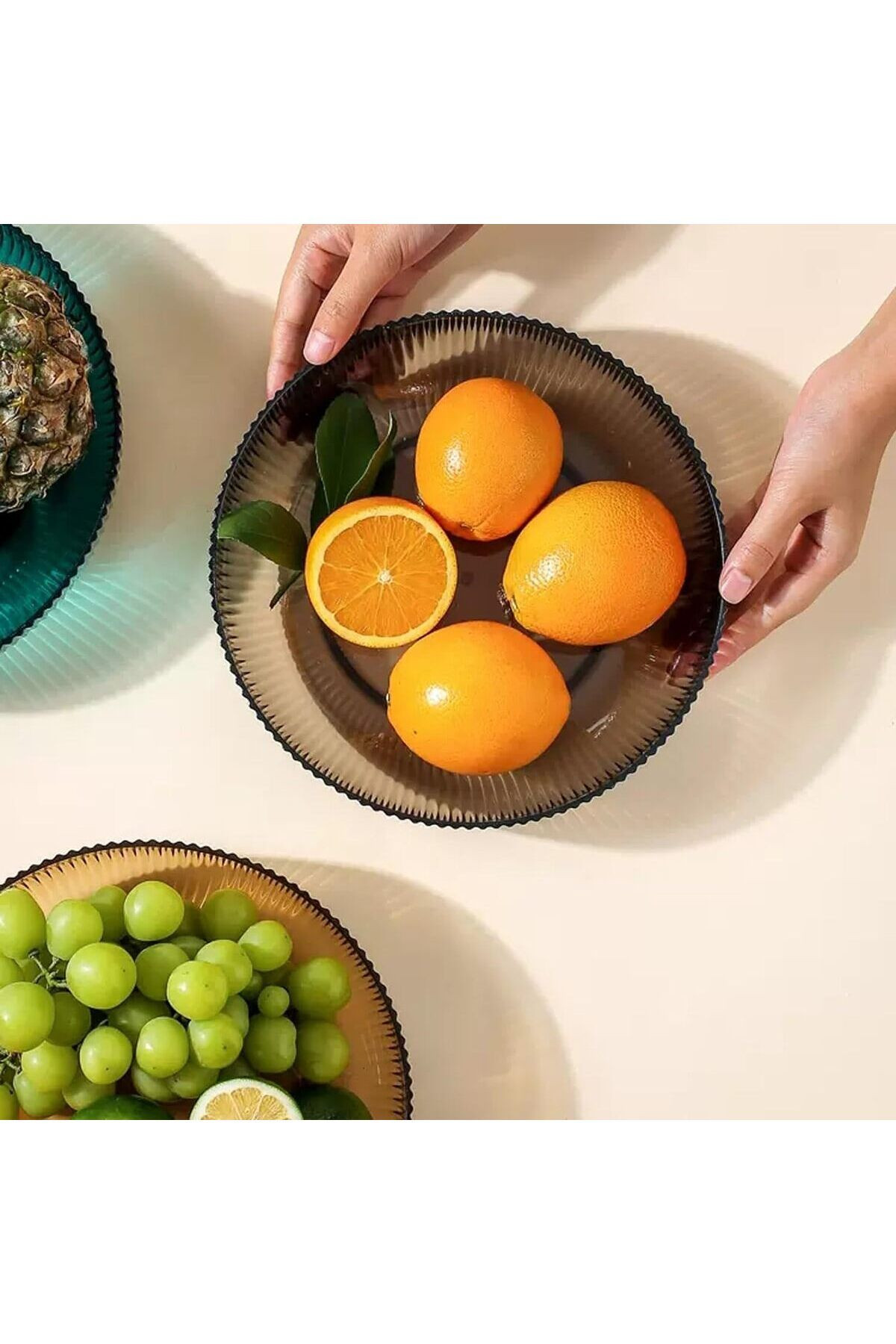 1 Adet First Class 28 Cm Sunum Kasesi Meyvelik Salata Kasesi Masa Üstü Sunumluk Meyve Kasesi