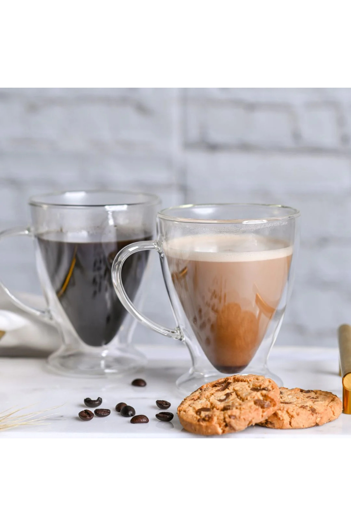 Rio 2 Adet Latte Ve Kahve Kupası Çift Cidarlı Kupa Bardak ( Elde Yıkanmalı !!! )