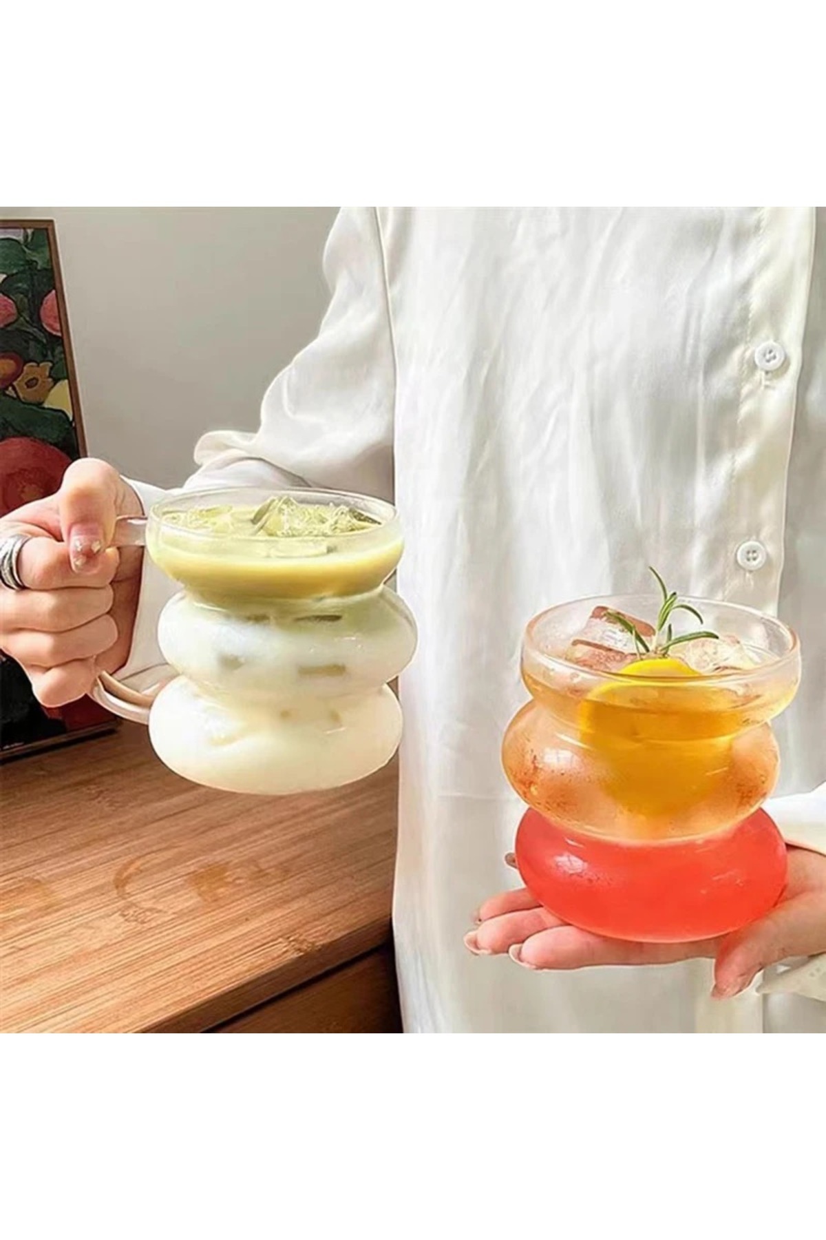 Paris’L 2’li Bardak Sunum Seti Ateşe Temas Edebilen , Süt Su Isıtabilen 430 Ml Set Kupa