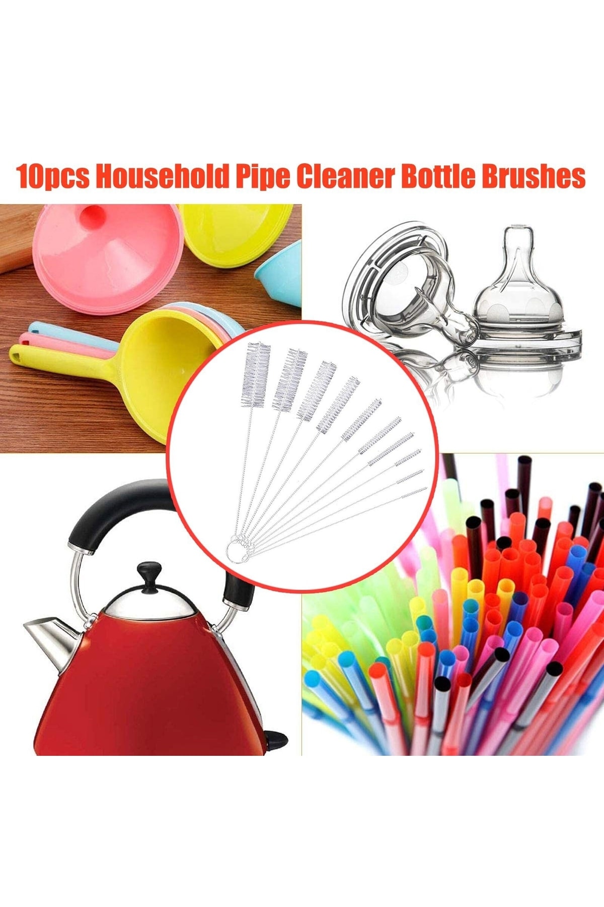 2 Adet Pratik Bükülebilir Temizlik Fırçası Klavye-pipet Temizleme Fırça Ince Temizlik Fırçası Beyaz