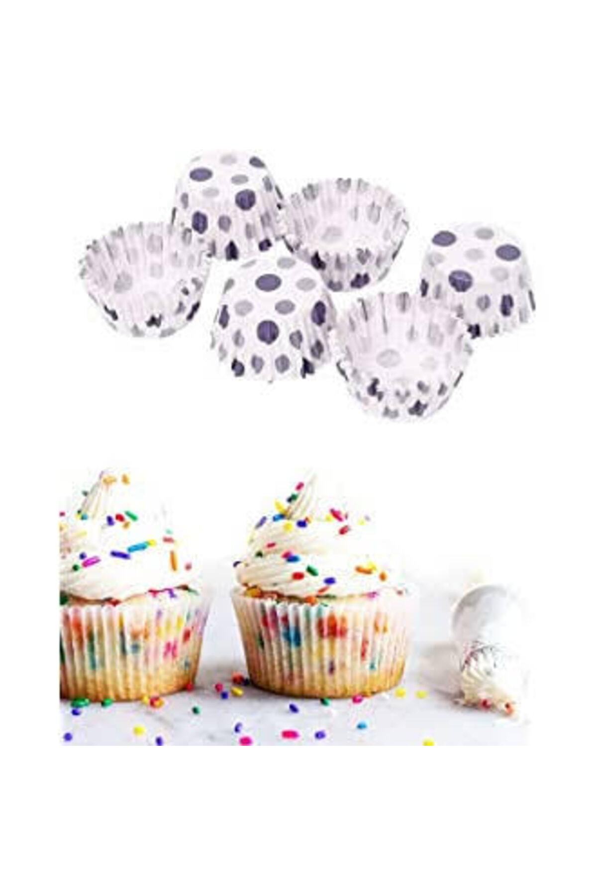 200'lü Muffin Browni Cupcake Kağıdı Kek Kalıbı Desenli ( 2 Paket )