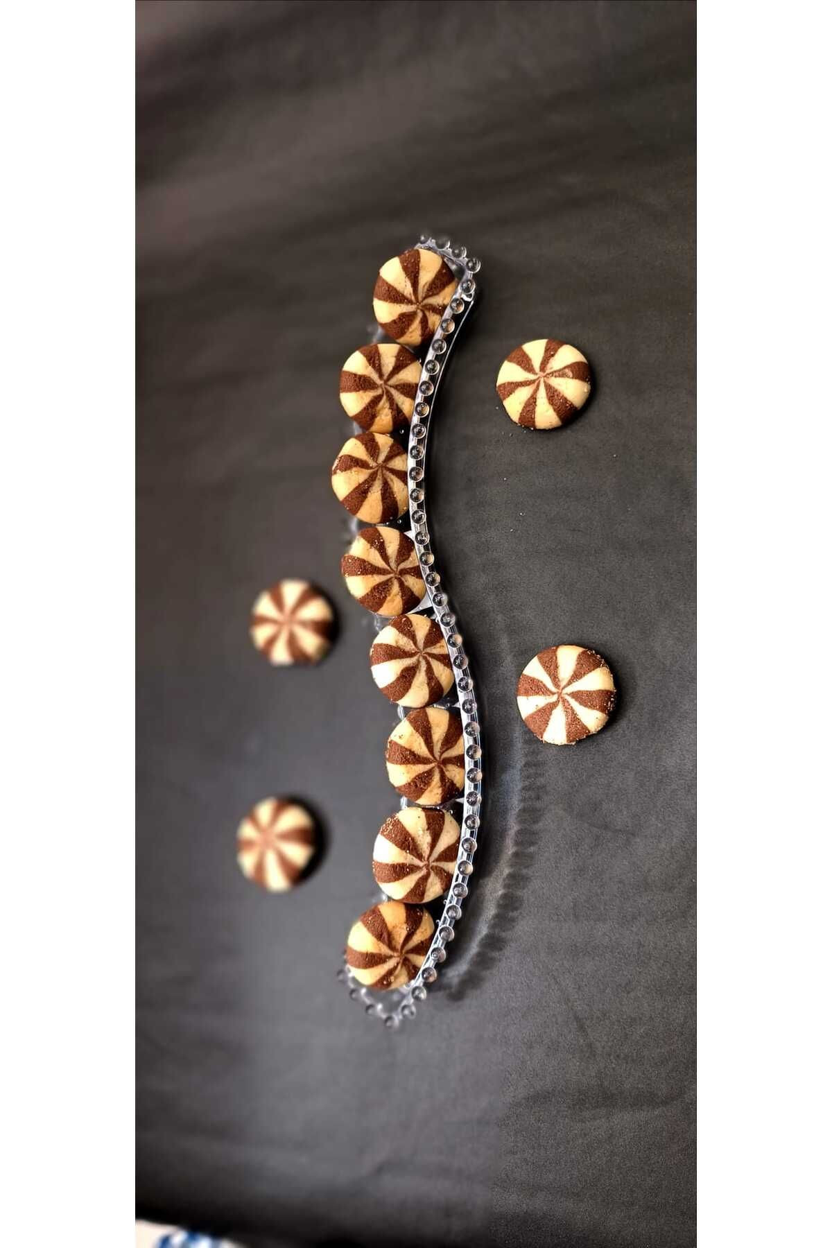 Boncuklu Zeytinlik 2 Adet Sunumluk Kahvaltı Çerez Tabağı - 3 Adet